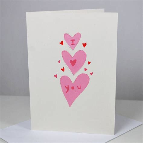 Handmade I Love You Card by yeyah | Cards, Cards handmade, Greeting ...