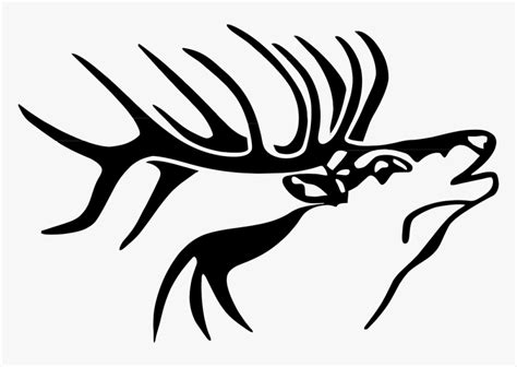 Elk Head Silhouette Clip Art