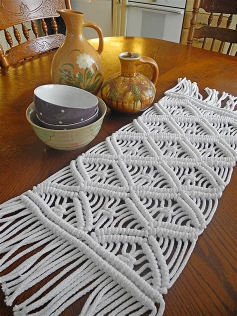 Macrame Table Runner Boho Table Runner Woven Table | Etsy