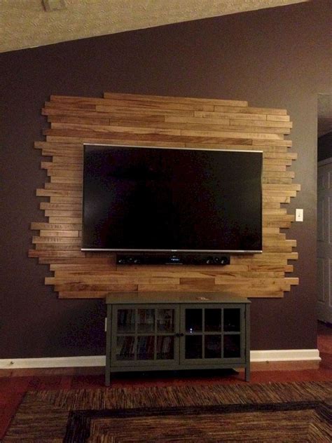 Wood Pallet Accent Wall TV Ideas | Diy tv wall mount, Tv wall decor ...