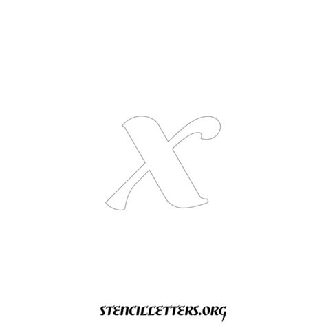 2 Inch Free Printable Individual 9 Elegant Lowercase Letter Stencils ...