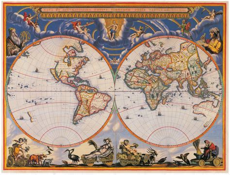 Ancient World Maps: World Map 17th Century