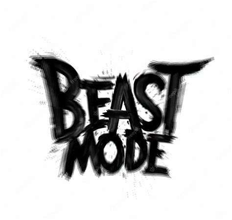 Premium Vector | Beast mode lettering tshirt print logo vector illustration