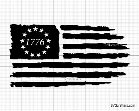 1776 American Flag Svg