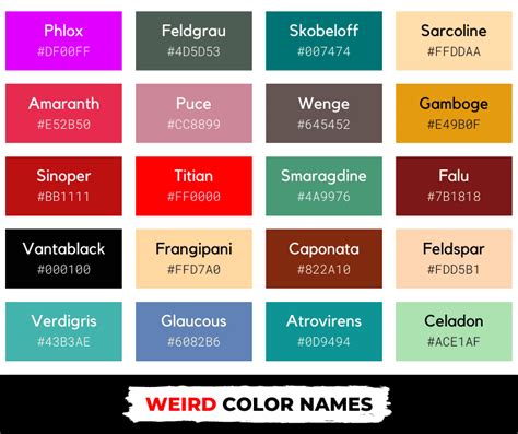 24 Weird Color Names You've Never Heard Of (2024)