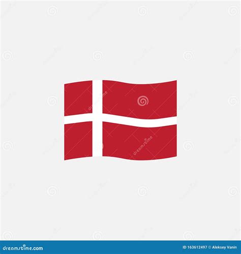 Denmark Flag Colors Flat Icon Stock Vector - Illustration of flat ...