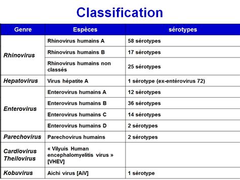 Images selectionnées Picornaviridae et infections par Rhinovirus ...