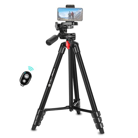 ZOMEi Phone Tripod 54 Inch Cellphone Tripod Lightweight Portable Travel ...