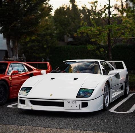 Ferrari F40, white in Japan | Ferrari f40, Old sports cars, White ferrari