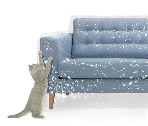 Buy MEMINIMPlastic Couch Cover for Pets | Cat Scratching Protector ...