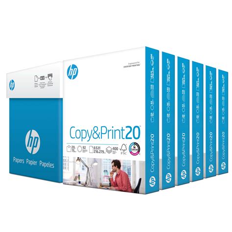 HP Premium Multipurpose Printer Paper, 20 lb., 8.5" x 11", 2,400 Sheets ...