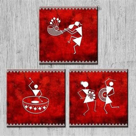 Matt Without frame Warli Paintings On Canvas at Rs 1500 in Jaipur | ID ...