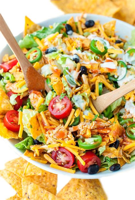 Buffalo Chicken Taco Salad - Peas And Crayons