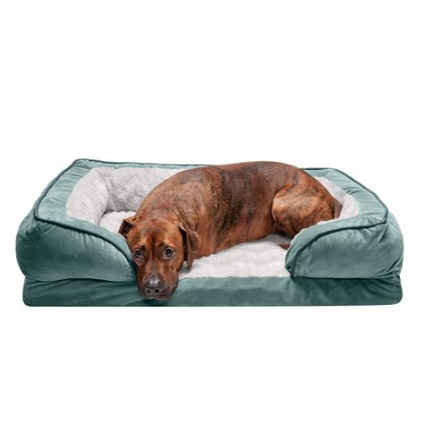 FurHaven Pet Dog Bed | Memory Foam Perfect Comfort Velvet Waves Sofa ...