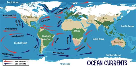 Ocean currents on world map background 2882421 Vector Art at Vecteezy