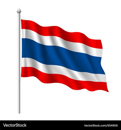 Flag of thailand Royalty Free Vector Image - VectorStock