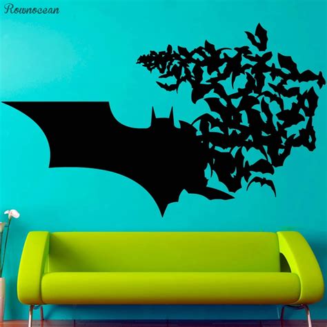 Batman Wall Vinyl Decal Dark Knight Superhero Decals Batman Silhouette ...