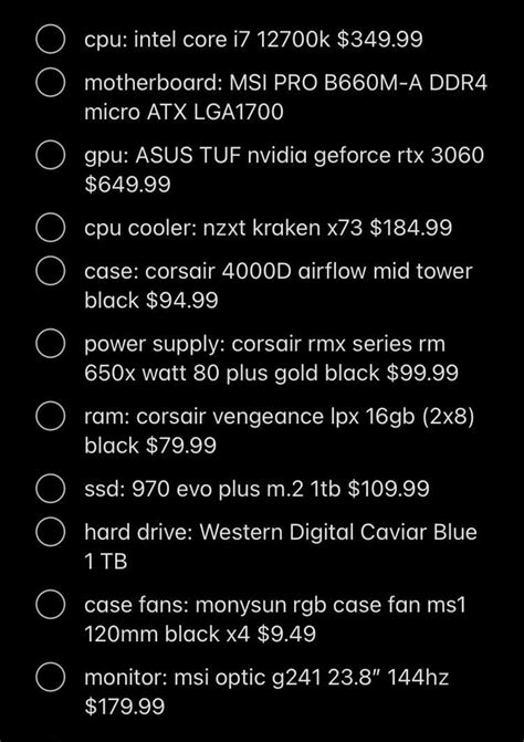 Are these good parts for a pc i’m building? If not could you recommend ...