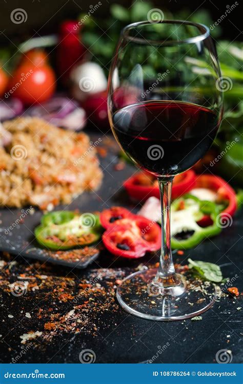 Red Wine Georgian Alcohol Drinks Pairing Stock Photo - Image of ...