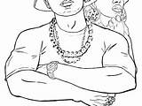 Coloring Pages 2pac Hip Hop Gangsta Khalifa Wiz Printable Getdrawings Getcolorings Colorings sketch template