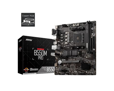 msi b550m pro amd ryzen am4 dash pacific