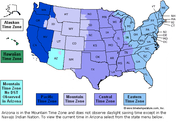 Us Map Time