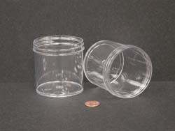  6 oz.   70 400 Clear  Regular Wall  Plastic   Jar