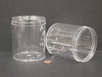  16 oz.   89 400 Clear  Thick Wall  Plastic   Jar