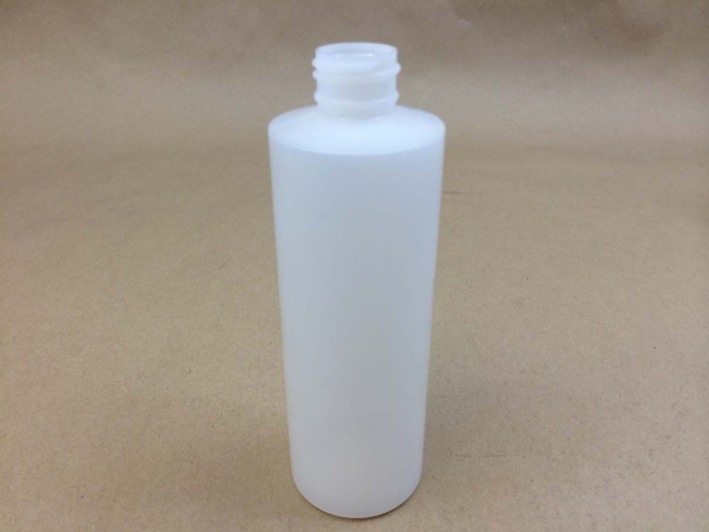  8 oz.   24 410 Natural  Cylinder  Plastic   Bottle