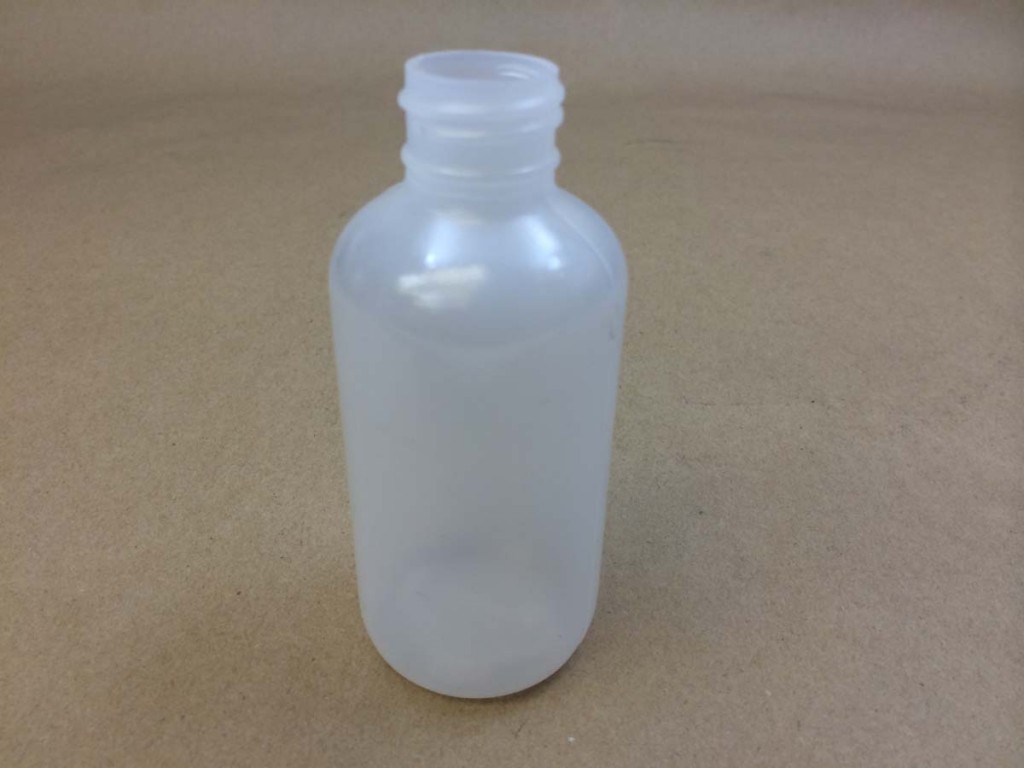  4 oz.   24 410 Natural  Boston Round  Plastic   Bottle