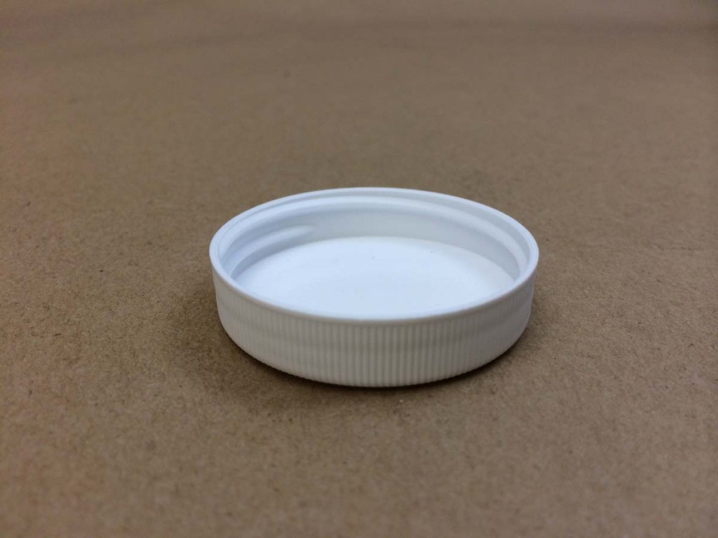     45 400 White  Ribbed Sides/Matte Top  Plastic   Cap