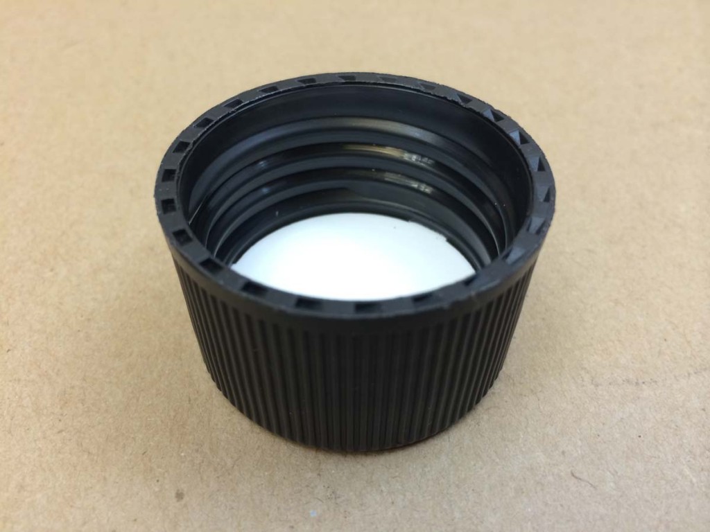     38 439 Black  Ribbed Sides/Matte Top  Plastic   Cap