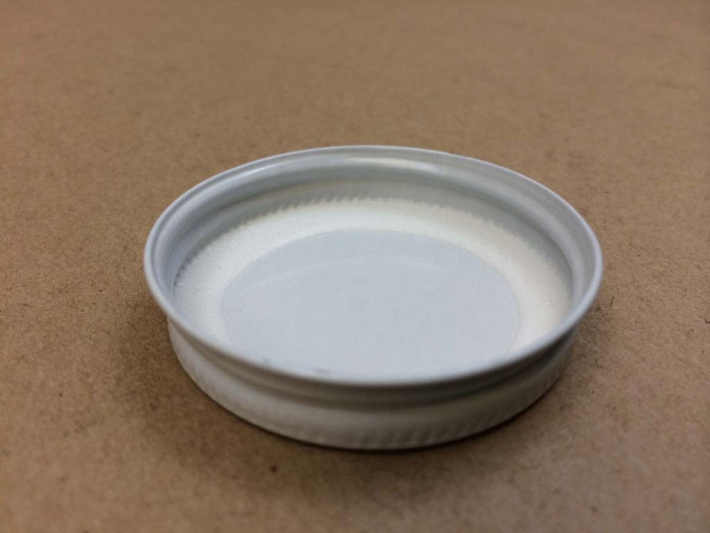  48 400   48 400 White  Round  Metal   Cap