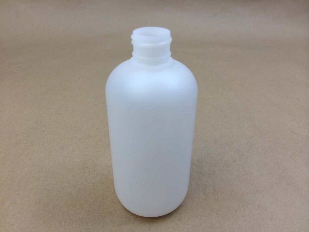  8 oz.   24410 Natural  Boston Round  Plastic   Bottle