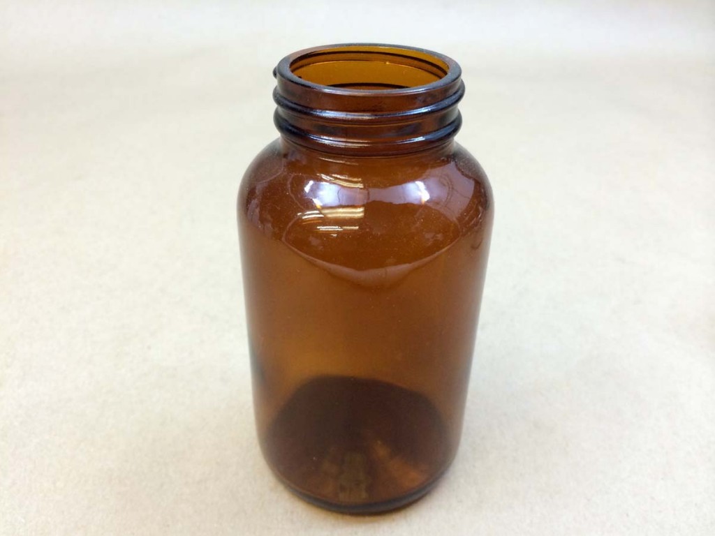  250cc   45 400 Amber  Round  Glass   Jar