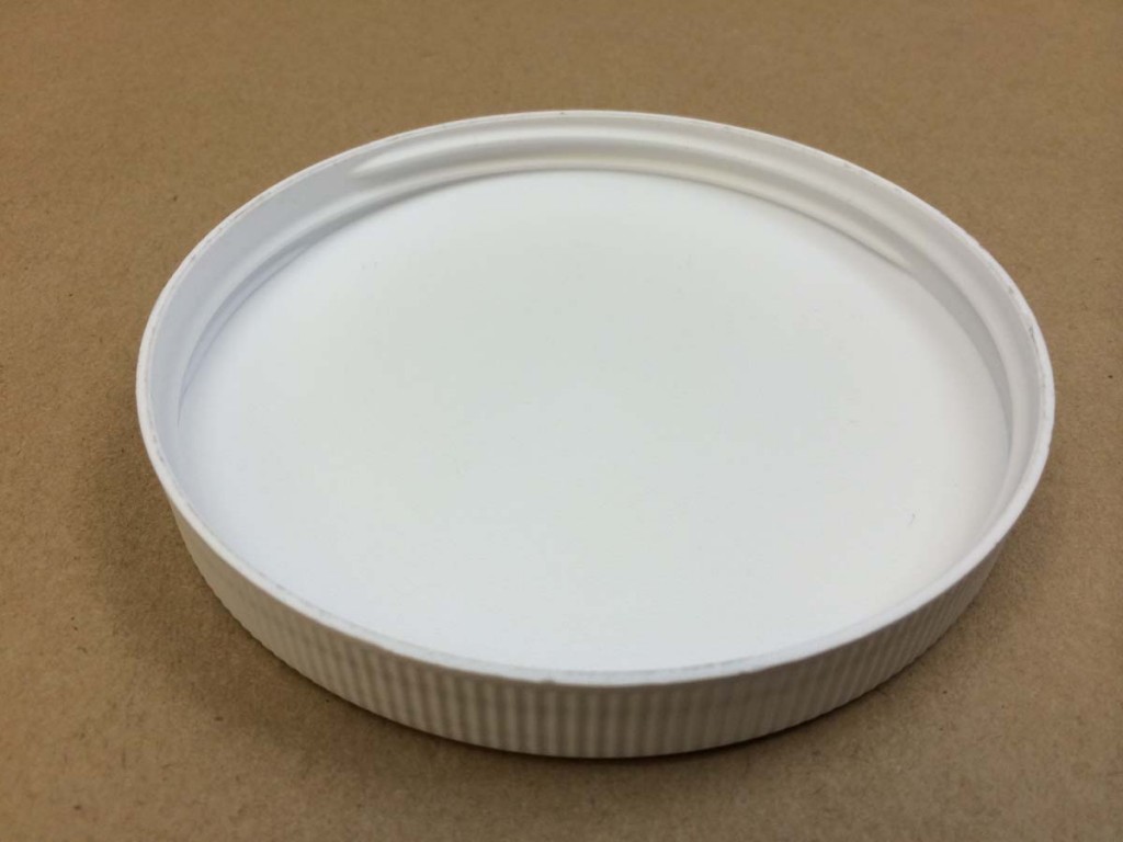  110 400   110 400 White  Round  Plastic   Cap