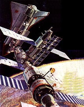 Buran docks to Mir