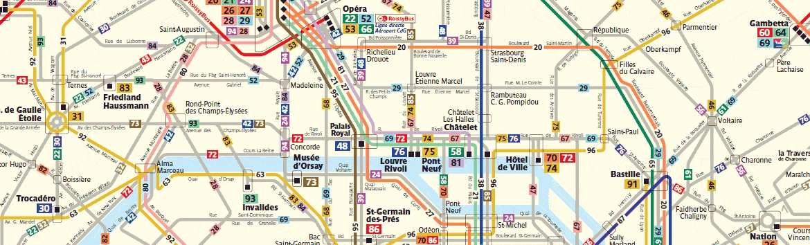 Plan bus Paris