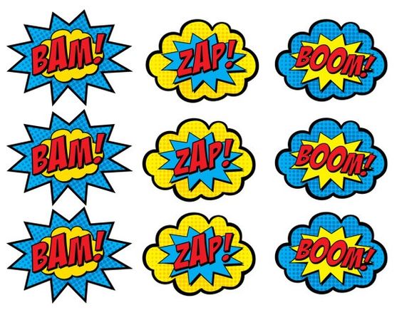 Superhero pow clip art