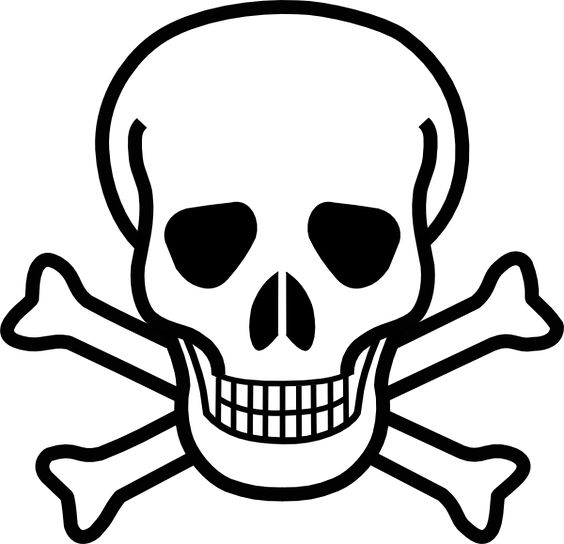 Cartoon skull and crossbones clip art