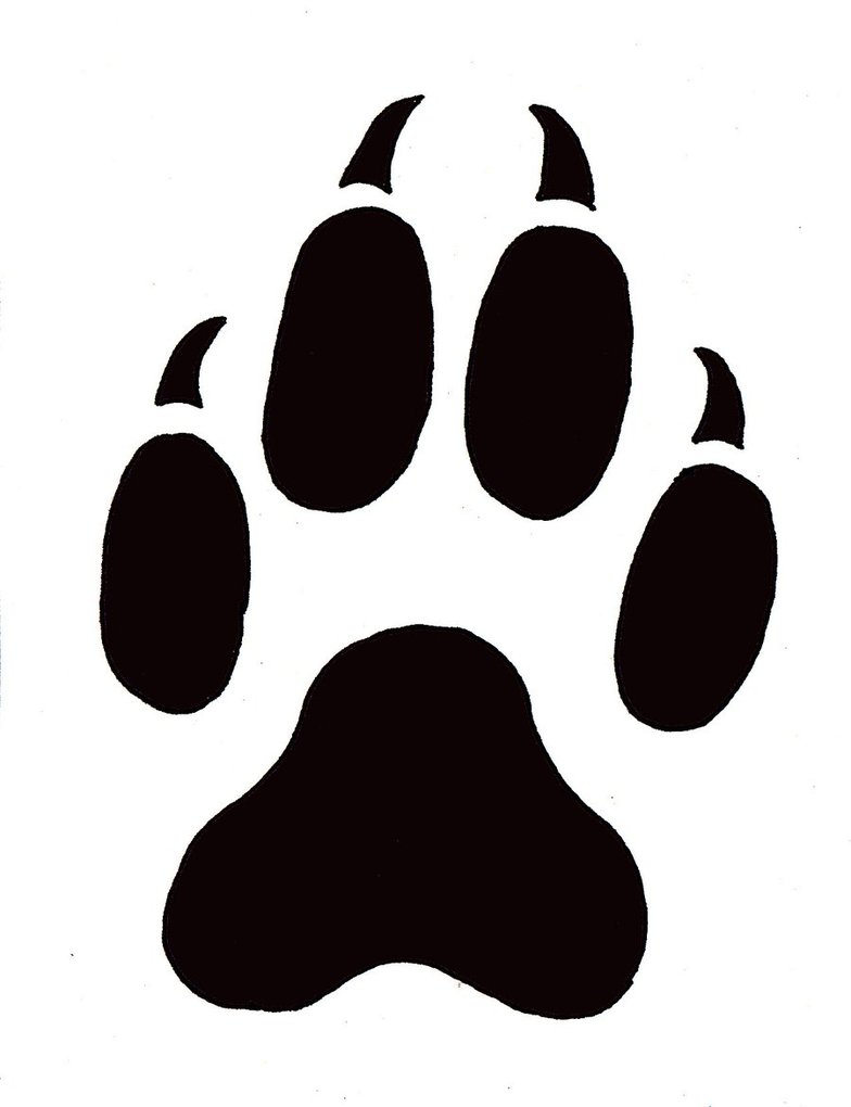 Best Photos of Cat Paw Print Template - Cat Paw Print Stencil ...