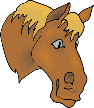 Cartoon horse head clipart