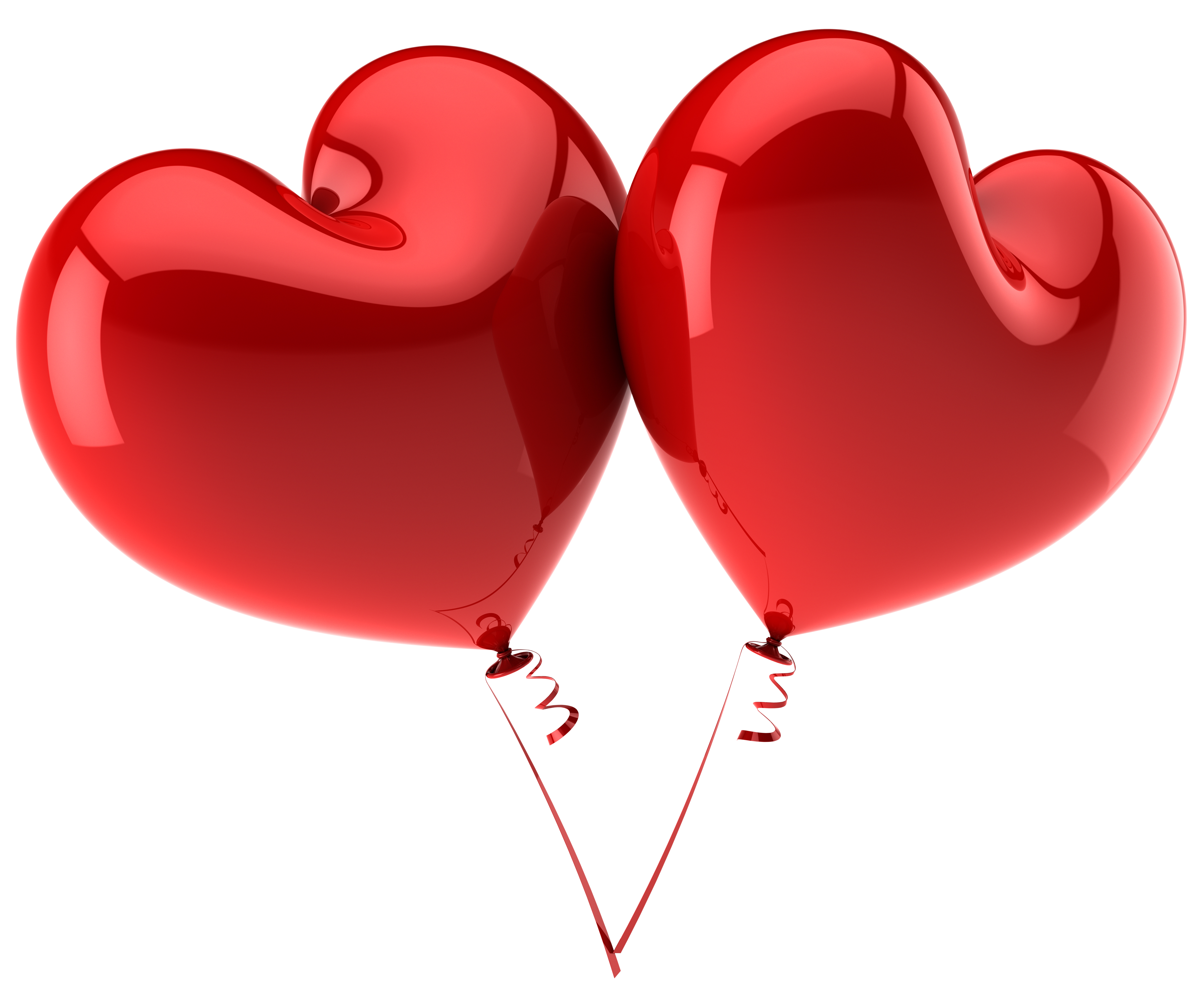 Red Large Heart Balloons PNG Clipart