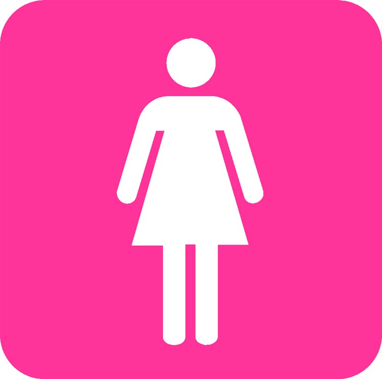 Clipart ladies toilet sign