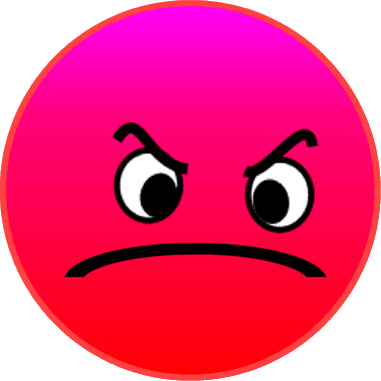 Smiley face angry clipart