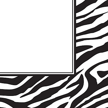 Zebra Print Border Template