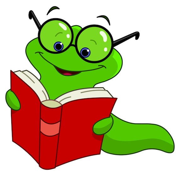 Cute Book Worm Clipart