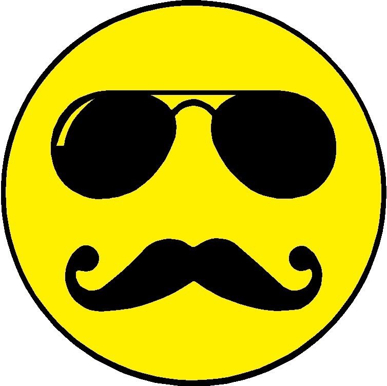 Smiley Face With Mustache - Free Clipart Images