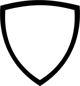 White shield outline clipart white outline