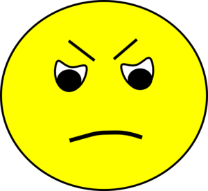 Smiley face clipart angry